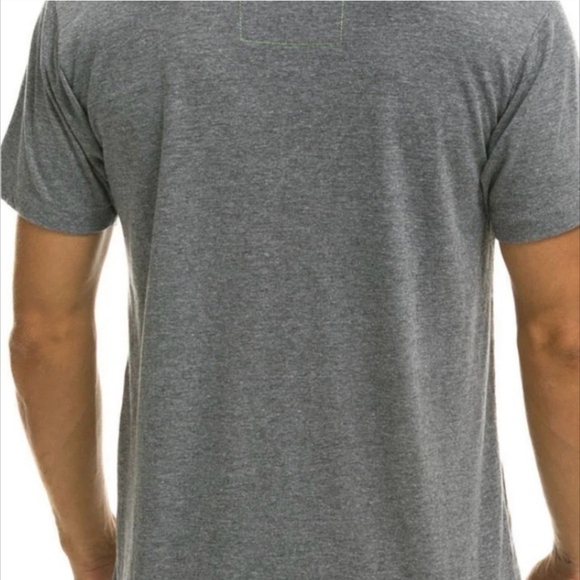 AVIATOR‎ NATION Grey Weave Embroidered Cotton Blend Mens T Shirt Size Large - Picture 2 of 10